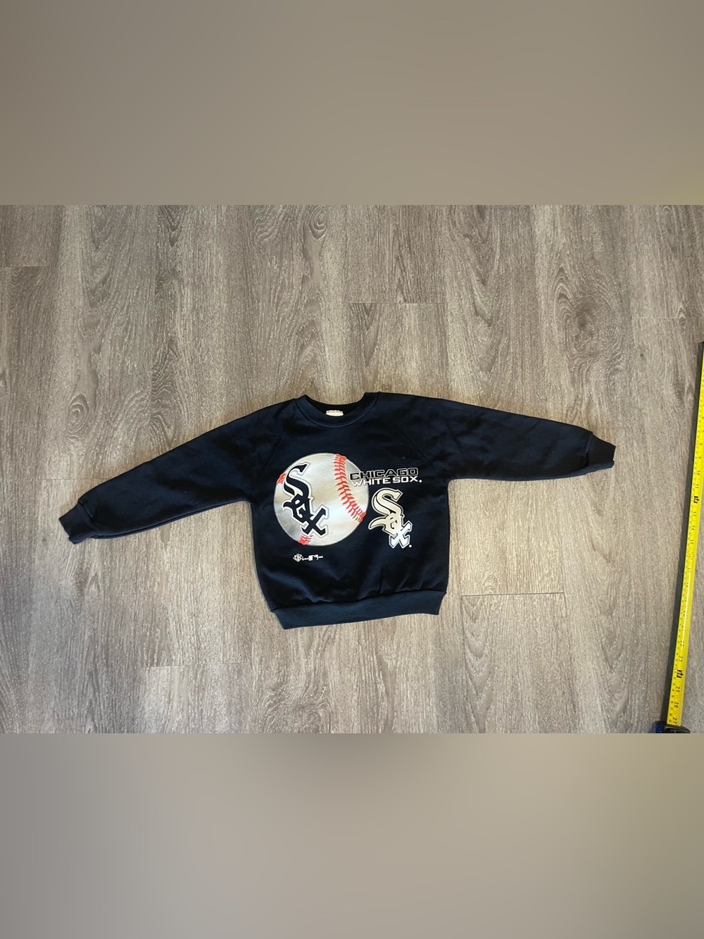 Vintage Chicago White Sox Sweater Youth Size 5/6 Black Long Sleeve MLB